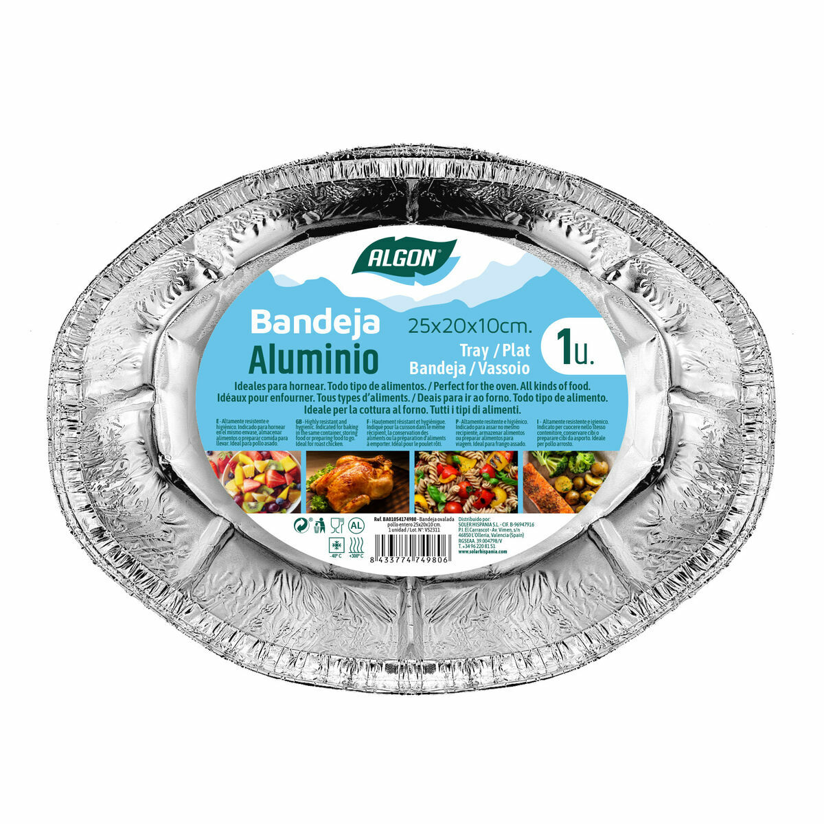 Bandeja para churrasco Algon Frango 24 Unidades